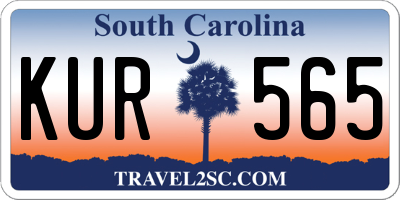 SC license plate KUR565