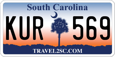 SC license plate KUR569