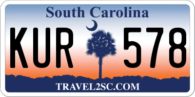 SC license plate KUR578