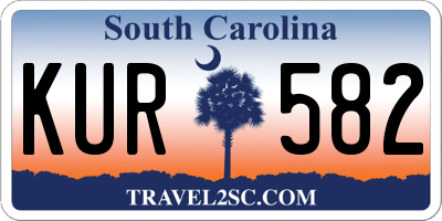 SC license plate KUR582