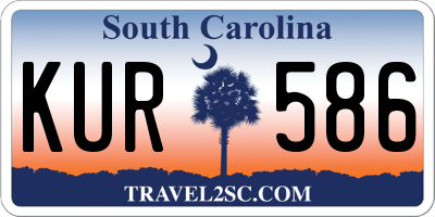 SC license plate KUR586