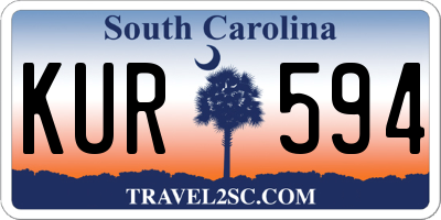 SC license plate KUR594