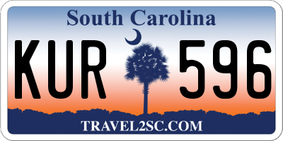 SC license plate KUR596