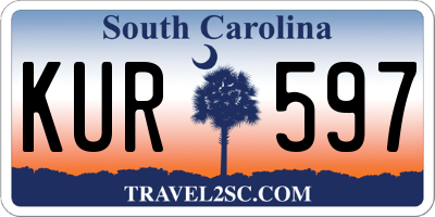 SC license plate KUR597