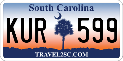 SC license plate KUR599