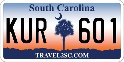 SC license plate KUR601