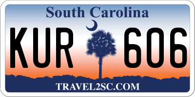 SC license plate KUR606