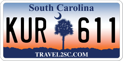 SC license plate KUR611