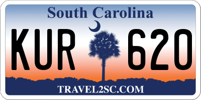 SC license plate KUR620