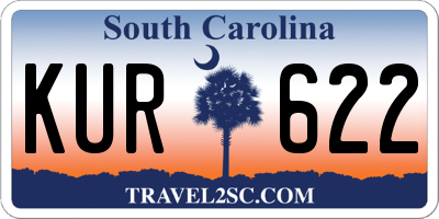 SC license plate KUR622