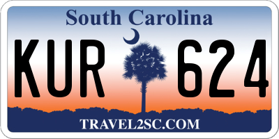 SC license plate KUR624