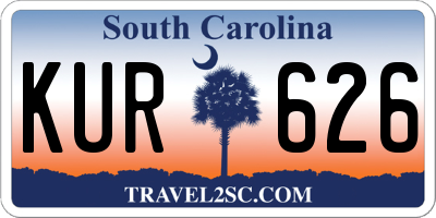 SC license plate KUR626