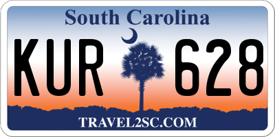 SC license plate KUR628