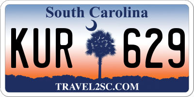 SC license plate KUR629