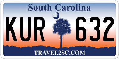 SC license plate KUR632