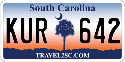 SC license plate KUR642
