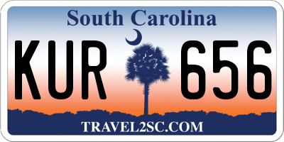 SC license plate KUR656