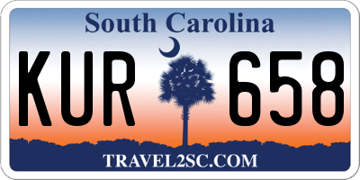 SC license plate KUR658