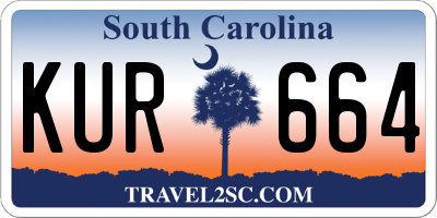 SC license plate KUR664