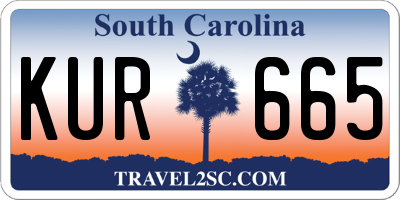 SC license plate KUR665