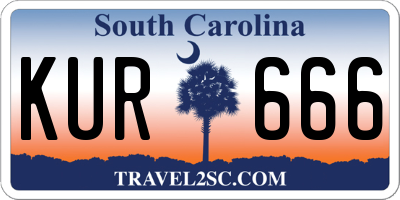 SC license plate KUR666
