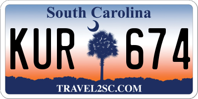 SC license plate KUR674