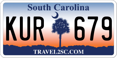 SC license plate KUR679