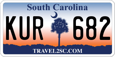 SC license plate KUR682