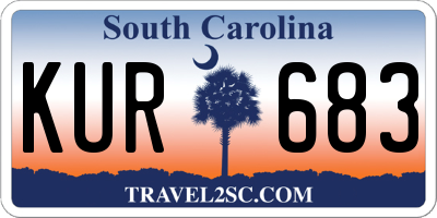SC license plate KUR683