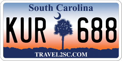 SC license plate KUR688