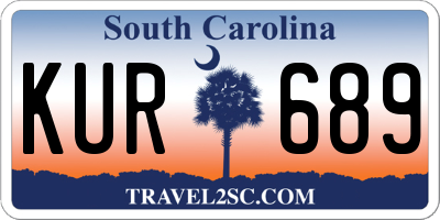 SC license plate KUR689