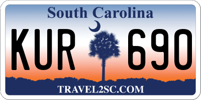 SC license plate KUR690