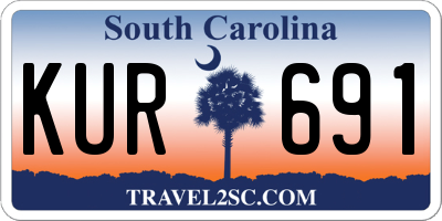 SC license plate KUR691