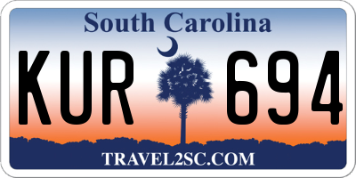SC license plate KUR694