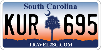 SC license plate KUR695