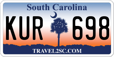 SC license plate KUR698