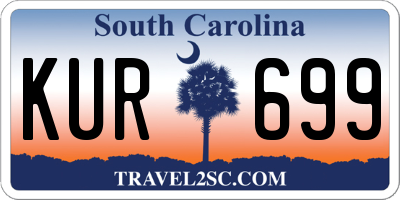 SC license plate KUR699