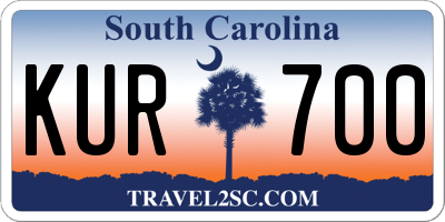 SC license plate KUR700