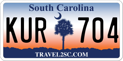 SC license plate KUR704
