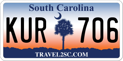SC license plate KUR706