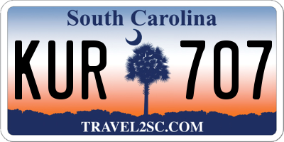SC license plate KUR707