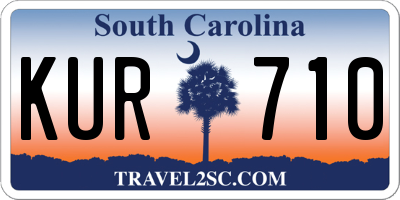SC license plate KUR710