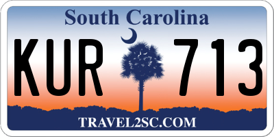 SC license plate KUR713