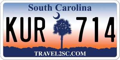SC license plate KUR714