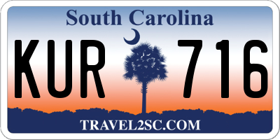 SC license plate KUR716
