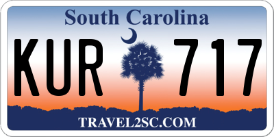 SC license plate KUR717