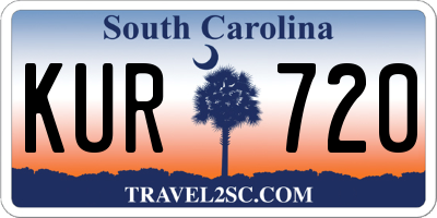 SC license plate KUR720