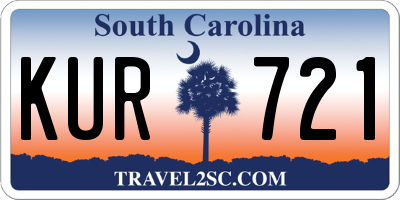 SC license plate KUR721
