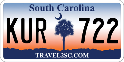 SC license plate KUR722