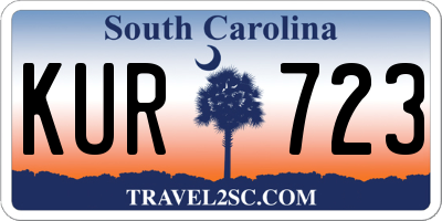 SC license plate KUR723